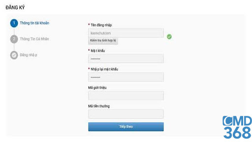 Tìm hiểu cách đăng ký CMD368 siêu đơn giản